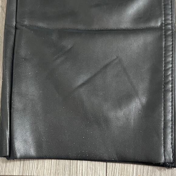 Ashley Mason Juniors Rachel Raw Hem Faux Leather Slim Straight Pants Size 26 - Picture 7 of 10